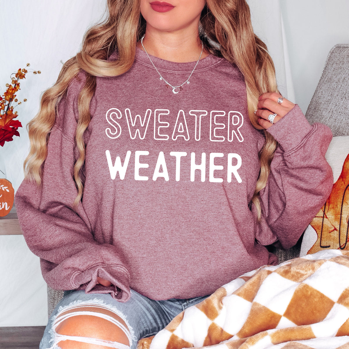 Sweater weather 2024 bleached sweatshirt