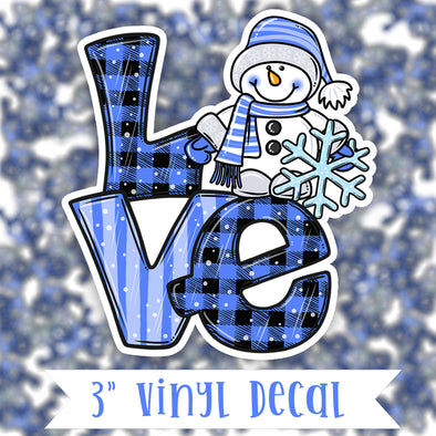V17 Love Snowman - Vinyl Sticker Decal