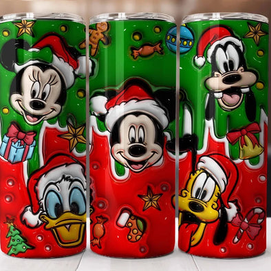 Christmas Friends Inflated - 20 oz Skinny Tumbler Sublimation Transfers