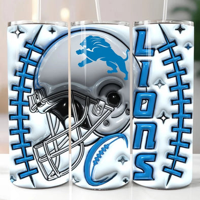 Lions - Inflated 20 oz Skinny Tumbler Sublimation Transfers