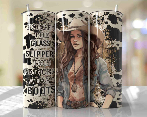 Forget The Glass Slippers - 20 oz Skinny Tumbler Sublimation Transfers
