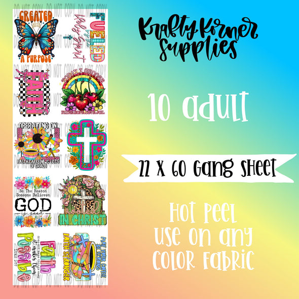 Faith 2.0 GANG SHEET - DTF Transfer