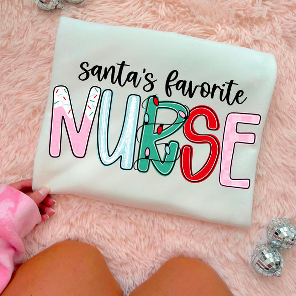 Santa’s Favorite Nurse - DTF Transfer