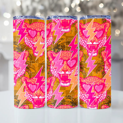 Summer leopard - 20 oz Skinny Tumbler Sublimation Transfers