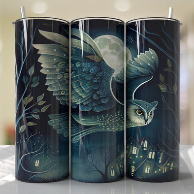 Night Owl - 20 oz Skinny Tumbler Sublimation Transfers