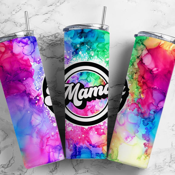 Tie-Dye Mama - 20 oz Skinny Tumbler Sublimation Transfers