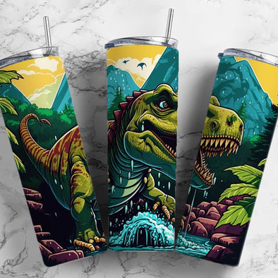 T-Rex Dinosaur - 20 oz Skinny Tumbler Sublimation Transfers