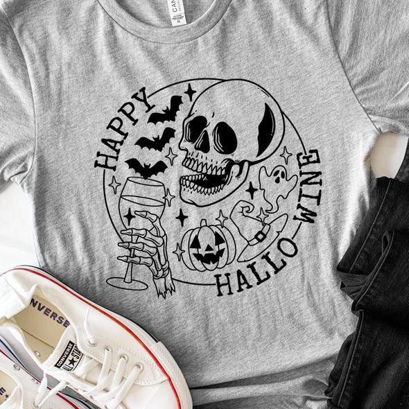 Happy Hallowine -  Screen Print Transfer