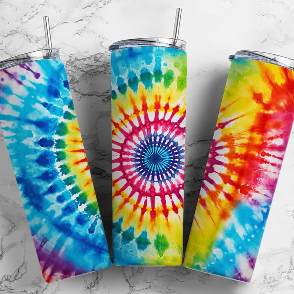 Tie Dye 1 20oz Tumbler Wrap - Printed Vinyl