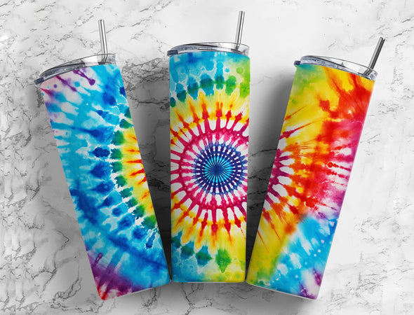 Tie Dye 1 20oz Tumbler Wrap - Printed Vinyl