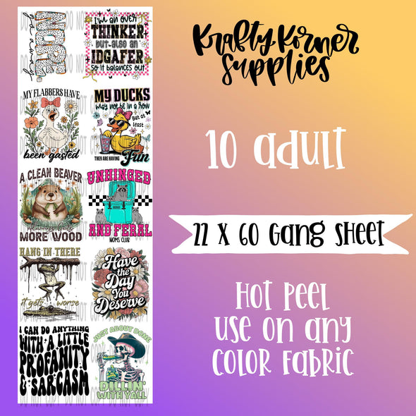 Funny 2.0 GANG SHEET - DTF Transfer