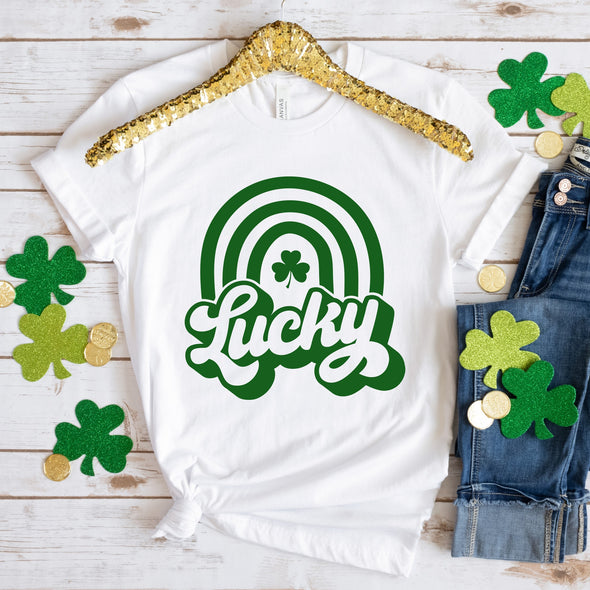 Lucky Rainbow GREEN INK - Screen Print Transfer