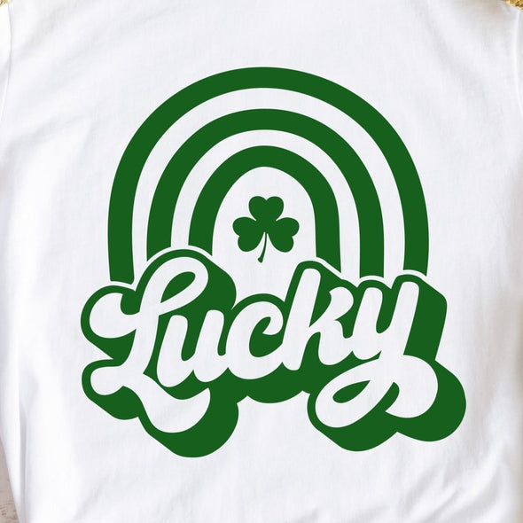 Lucky Rainbow GREEN INK - Screen Print Transfer