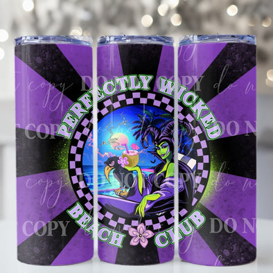 Perfectly Wicked -  20 oz Skinny Tumbler Sublimation Transfers