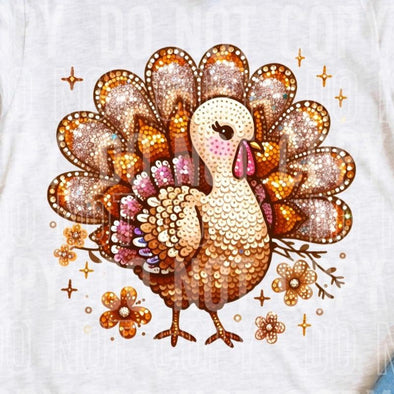 Glitter Turkey  - DTF