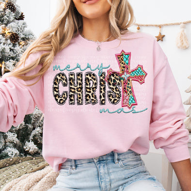 Merry Christ-Mas Faux Embroidery - DTF