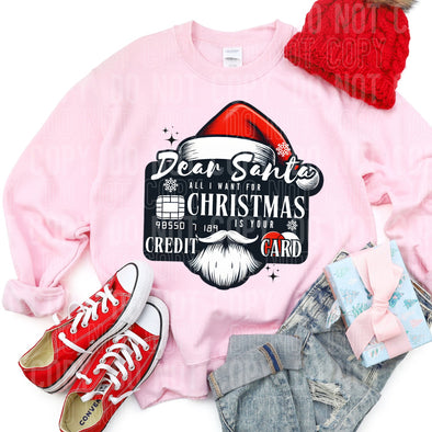 Dear Santa All I Want for Christmas is your credit card - DTF