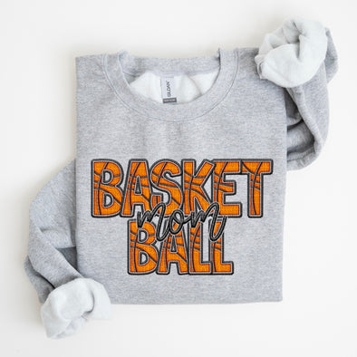 Faux Embroidery Basketball; Mom - DTF