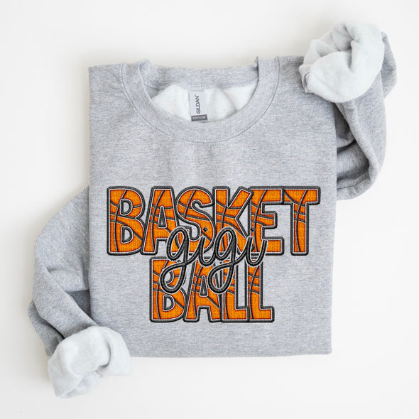 Faux Embroidery Basketball; Gigi - DTF