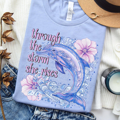 Through the Storm Dolphin - DTF Transfer