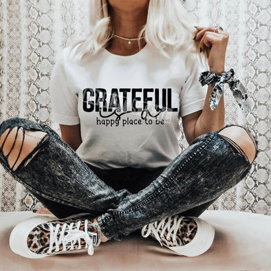 Grateful Is A Happy Place To Be - DTF Transfer