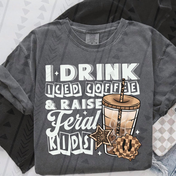 Iced Coffee Feral Kids -  DTF Transfer