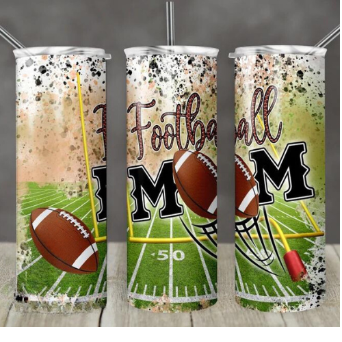 FOOTBALL MOM FIELD GOAL - 20 oz Skinny Tumbler Sublimation Transfers