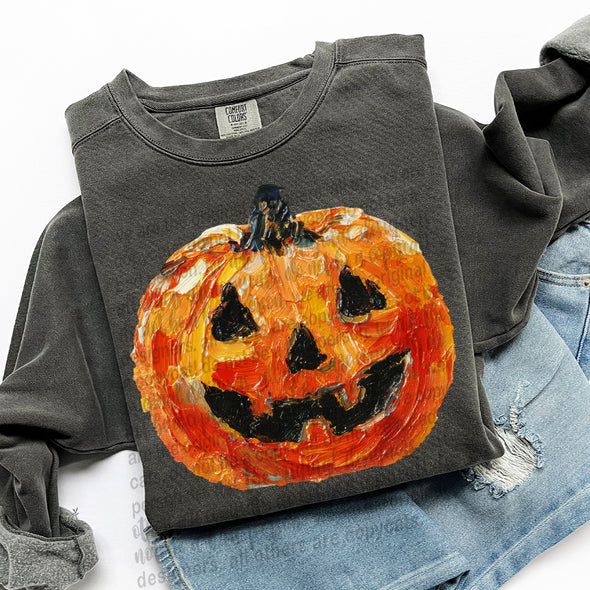 Brushstroke Jack O'Lantern  - DTF Transfer