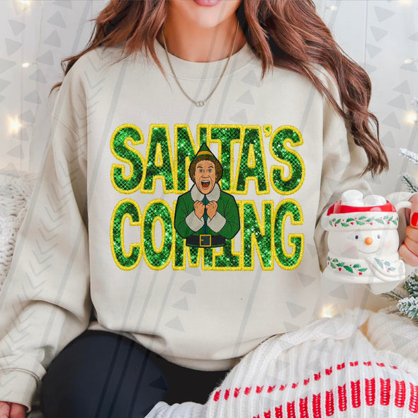 Santa's Coming - DTF Transfer