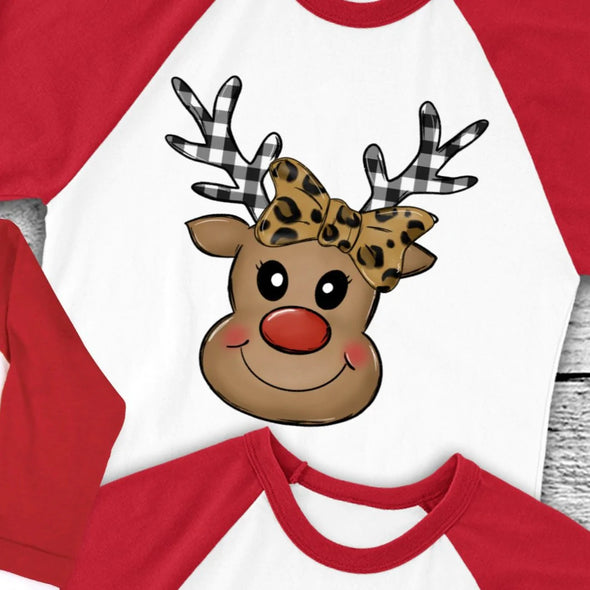 Reindeer with Bow - DTF Transfer