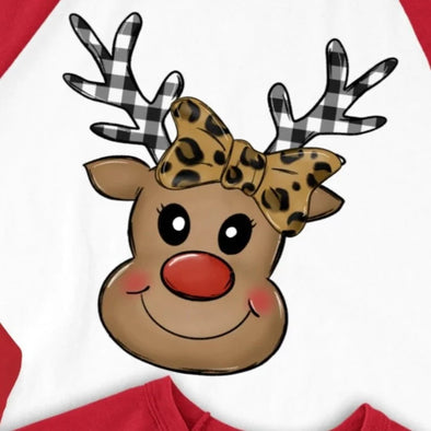 Reindeer with Bow - DTF Transfer