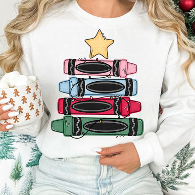 Crayon Christmas Tree - DTF Transfer