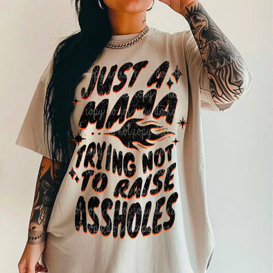 Just a mama trying to not raise assholes - DTF Transfer