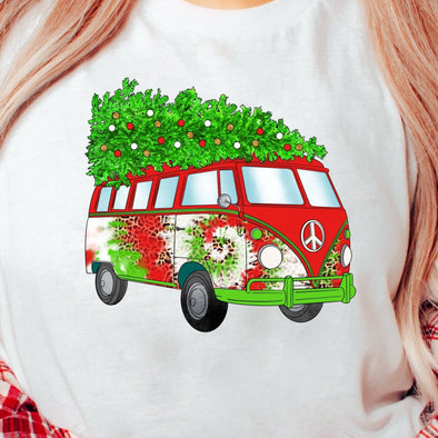 Hippie Christmas Bus  -  DTF Transfer