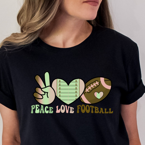 Peace Love Football  - DTF