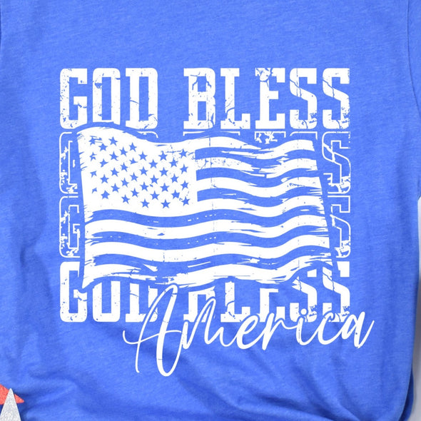 God Bless America -  Screen Print Transfer