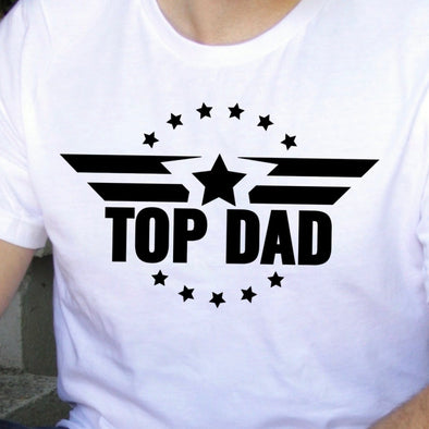 Top Dad BLACK -  Screen Print Transfer