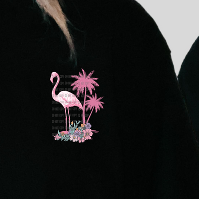 Life's A Beach Flamingo  - DTF