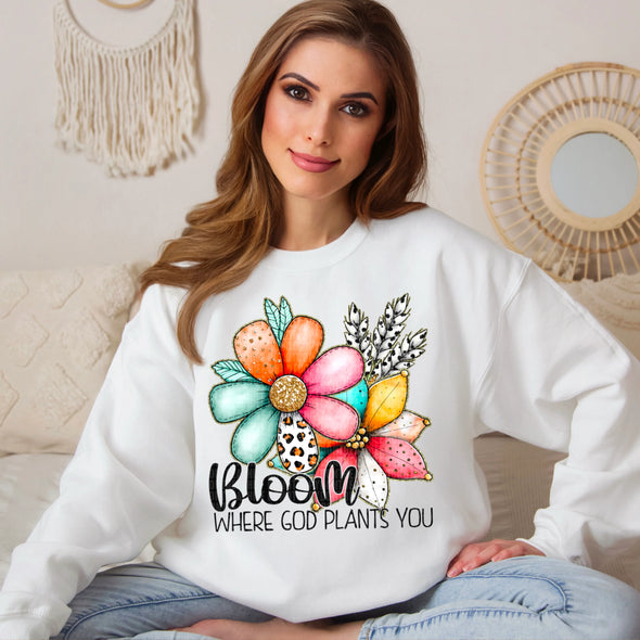 Bloom Where God Plants You - DTF Transfer