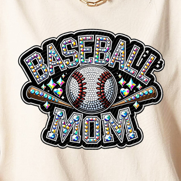 Rhinestone Baseball Mom - DTF