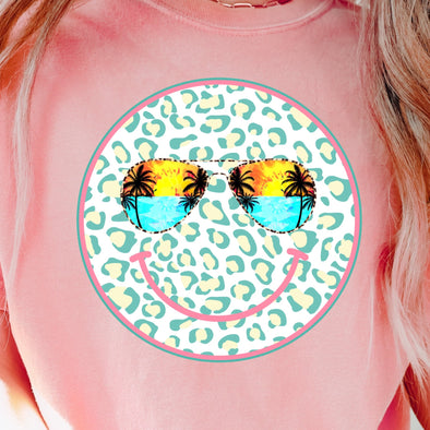 Smiley Leopard Summer- DTF Transfer