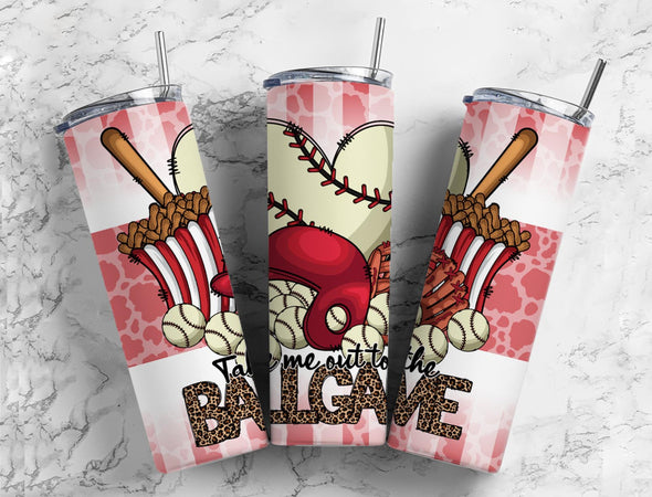 Take Me Out To The Ballgame- 20 oz Skinny Tumbler Sublimation Transfers