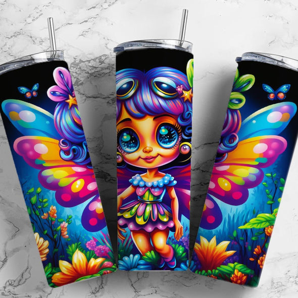 Cartoon Fairy- 20 oz Skinny Tumbler Sublimation Transfers