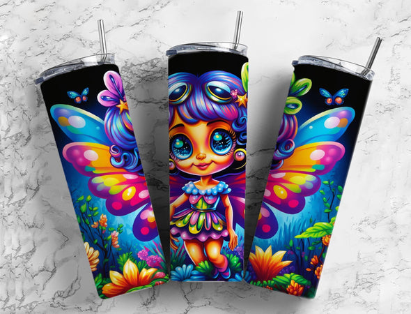 Cartoon Fairy- 20 oz Skinny Tumbler Sublimation Transfers