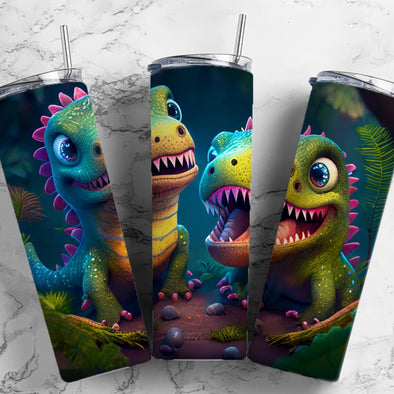 Baby Dinosaur- 20 oz Skinny Tumbler Sublimation Transfers