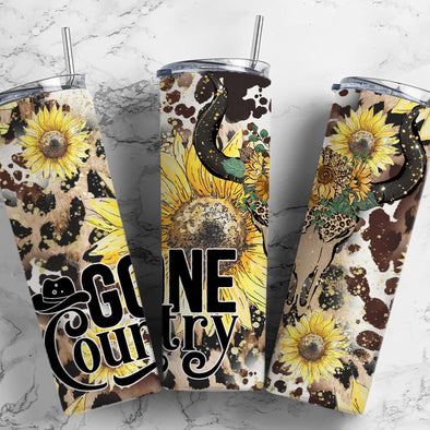 Gone Country - 20 oz Skinny Tumbler Sublimation Transfers