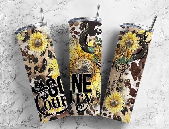 Gone Country - 20 oz Skinny Tumbler Sublimation Transfers