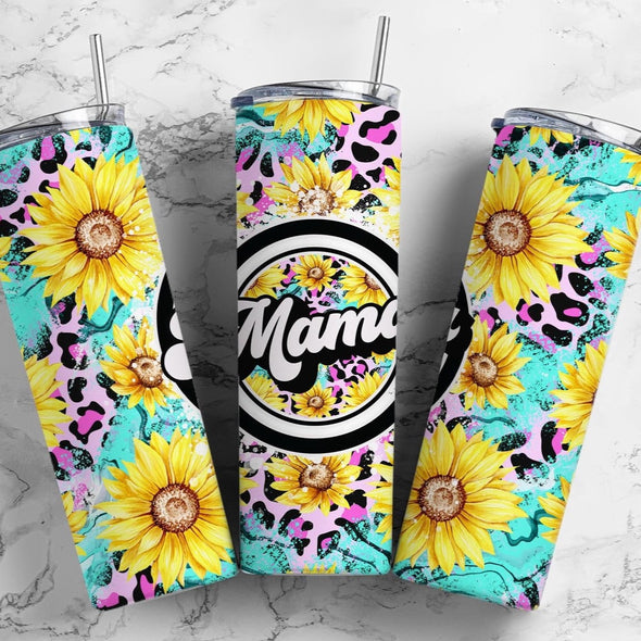 Mama Turquoise - 20 oz Skinny Tumbler Sublimation Transfers