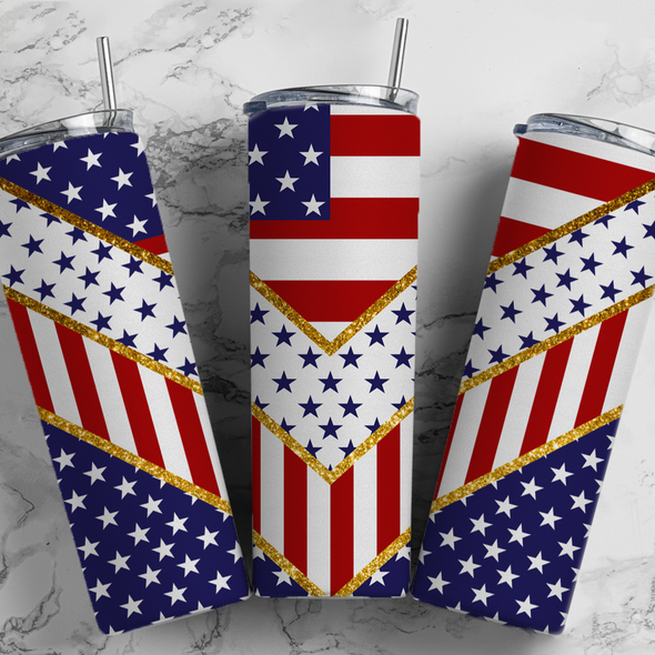 Patriotism- 20 oz Skinny Tumbler Sublimation Transfers