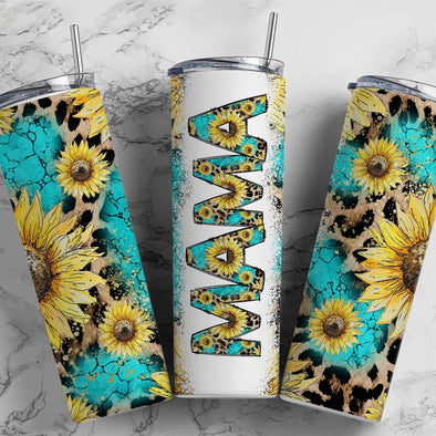 Sunflower Mama-20 oz Tumbler Sublimation Transfers